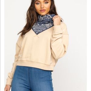 FREE PEOPLE BANDANA PULLOVER